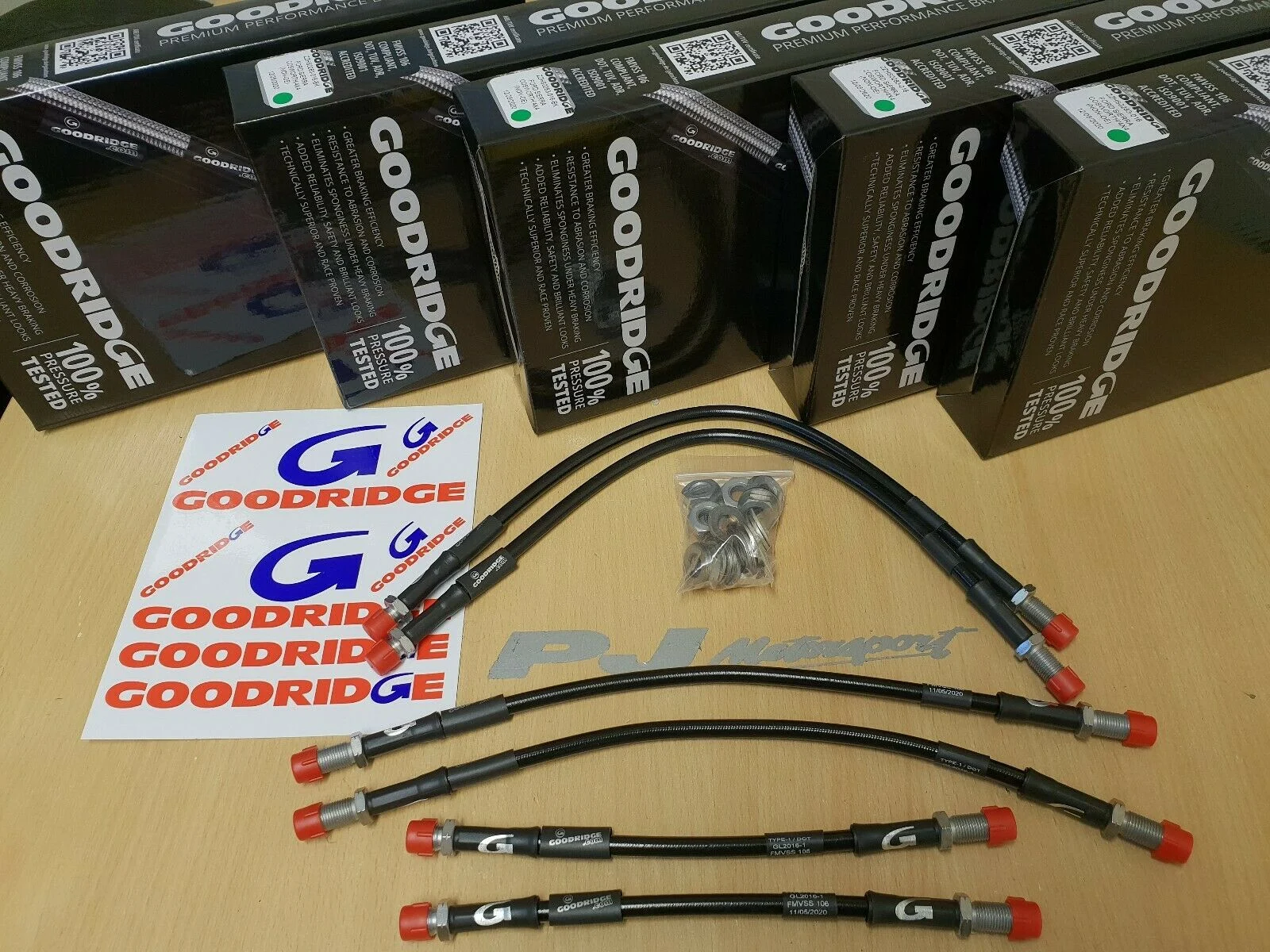 Goodridge Cosworth 6 line brake line kit oe black