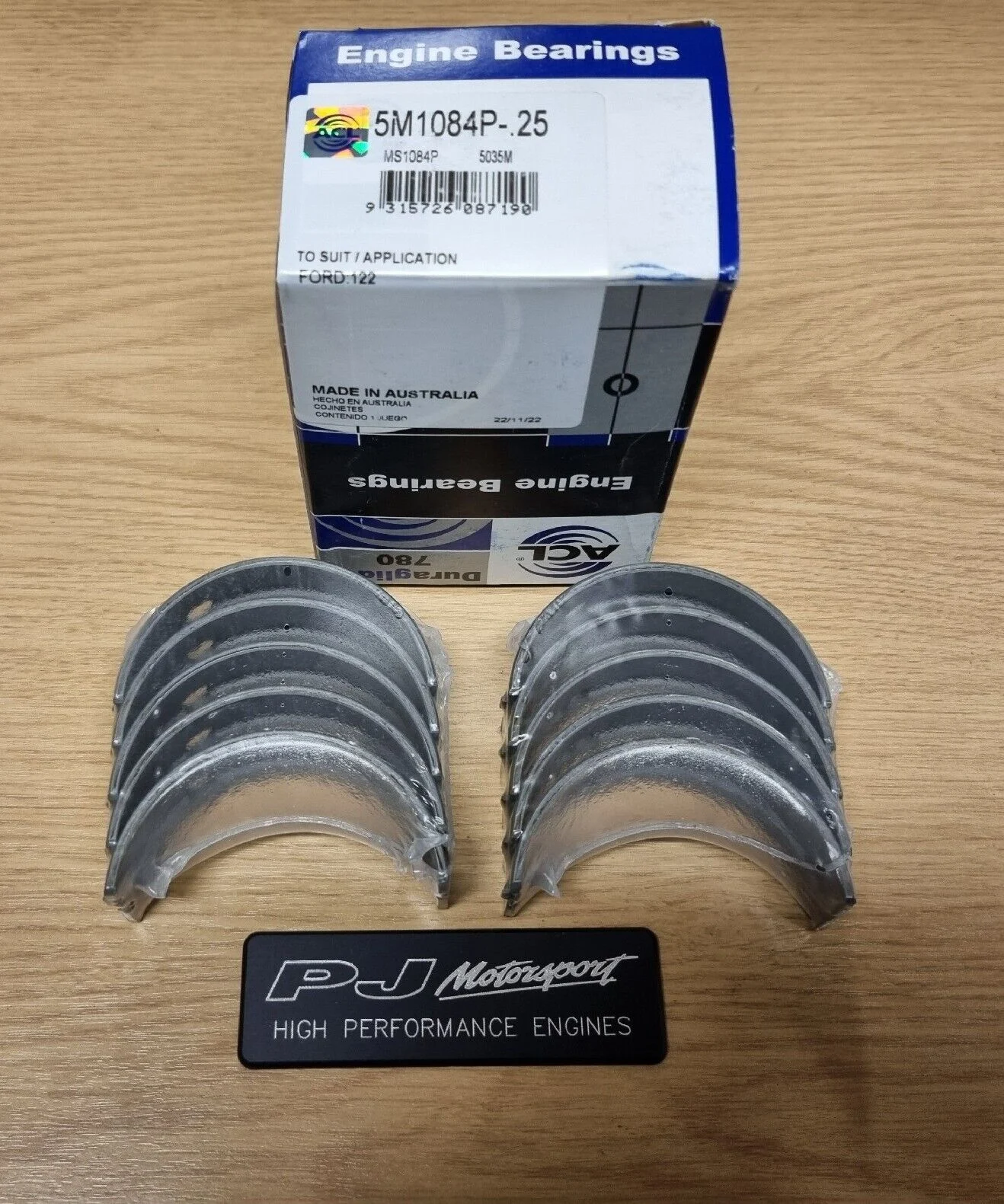 ACL duraglide pinto mains bearing set +0.25mm oversize