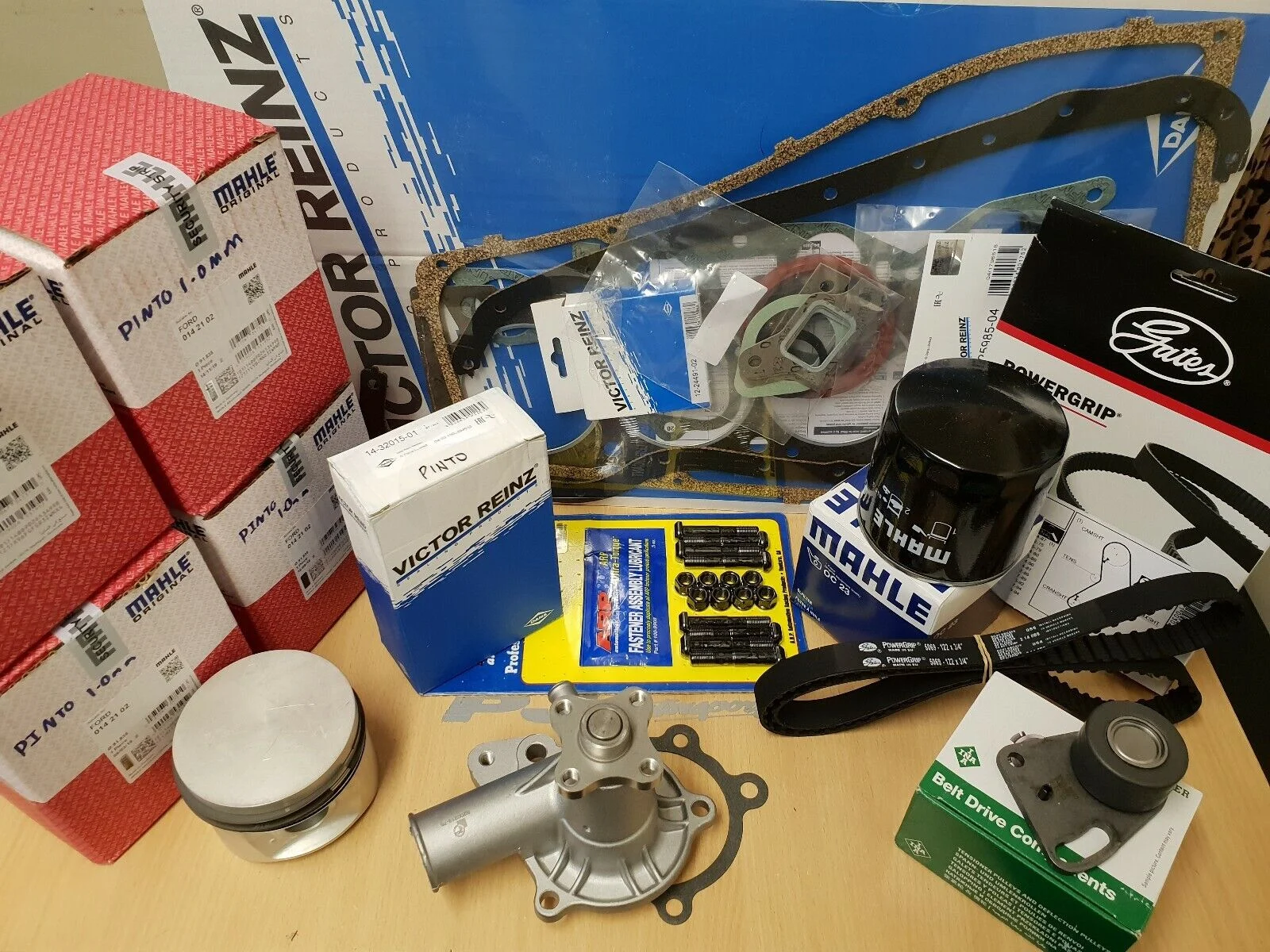 Ford pinto 2.0L engine rebuild kit +0.5mm mahle pistons