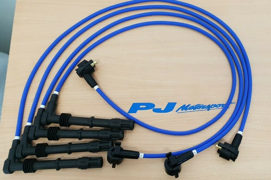 Electric blue Cosworth yb wasted spark plug lead set