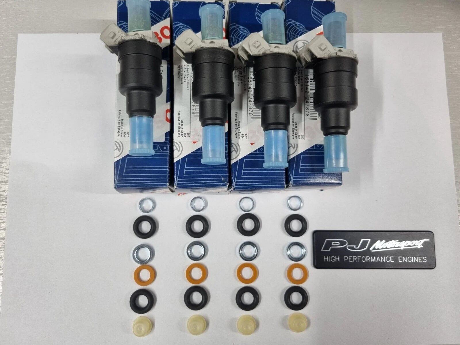Cosworth yb grey injector set new genuine Bosch 0280150403 W/ group A fit kit