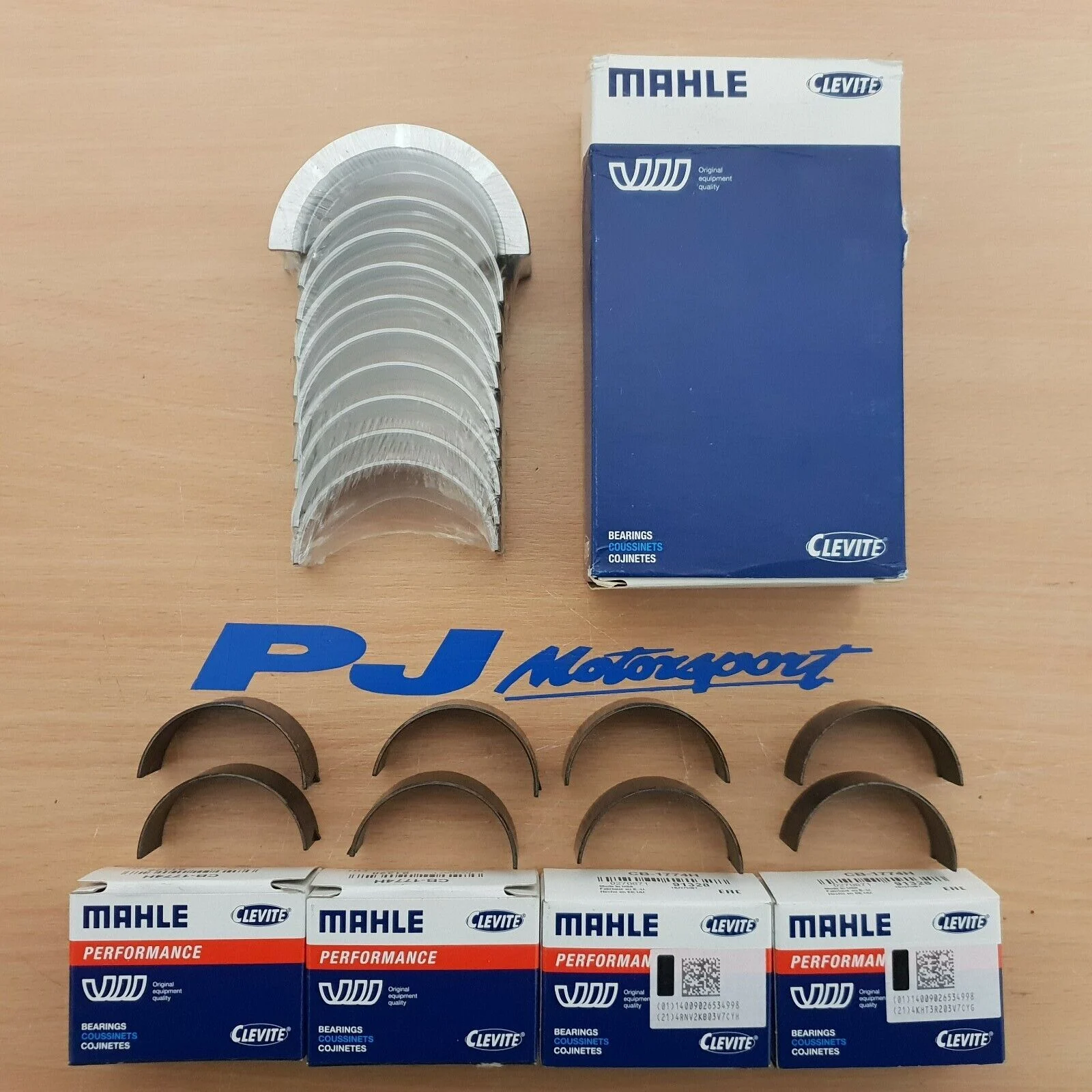 Mahle Ford zetec bearing set uprated standard size silvertop/blacktop engines