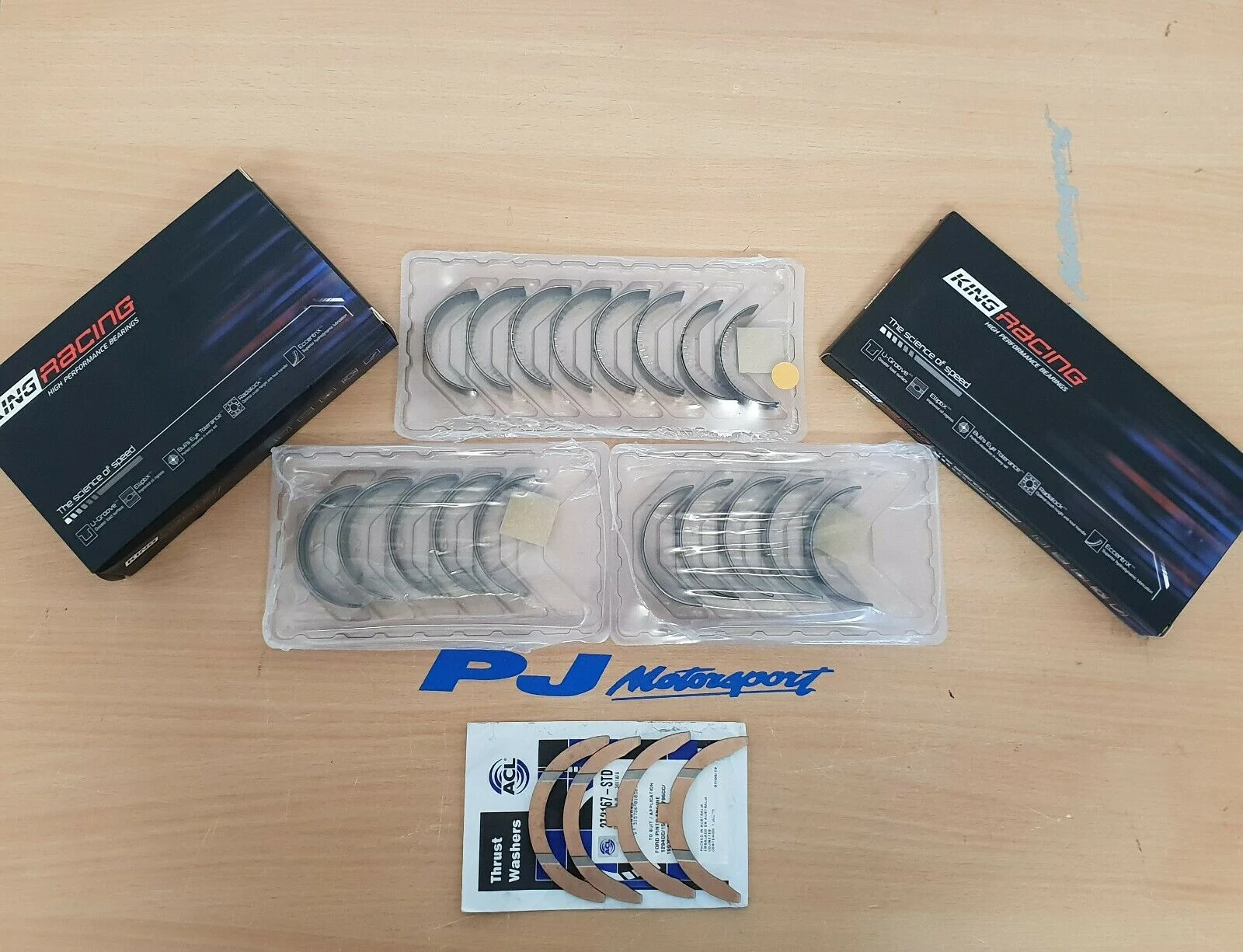 King racing Cosworth yb bearing set mains, big ends & ACL thrust washers