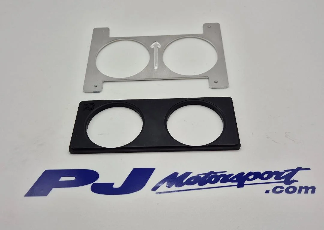 SIERRA COSWORTH 2 GUAGE HOLDER WITH RS LOGO & MOUNTING PLATE REPLACES TIME CLOCK