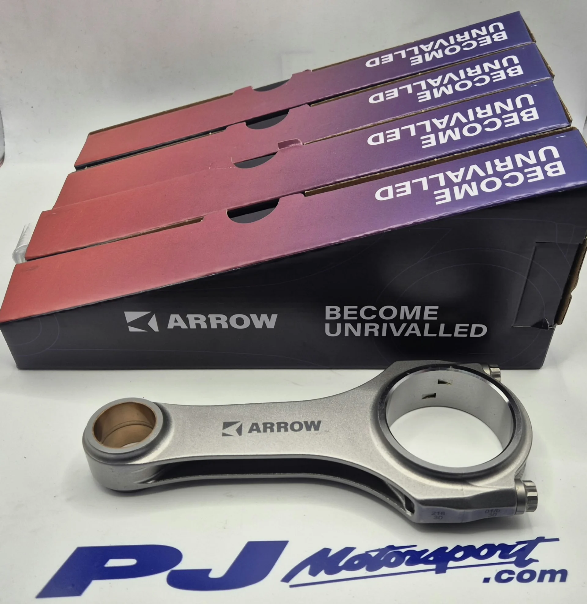 COSWORTH YB ARROW CONROD SET(4) LONG ROD 136MM WITH ARP 625+ BOLTS